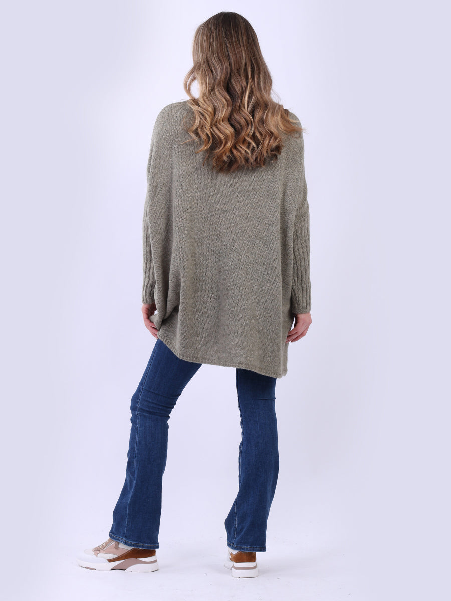 Plus Size Wool Knitted Star Jumper