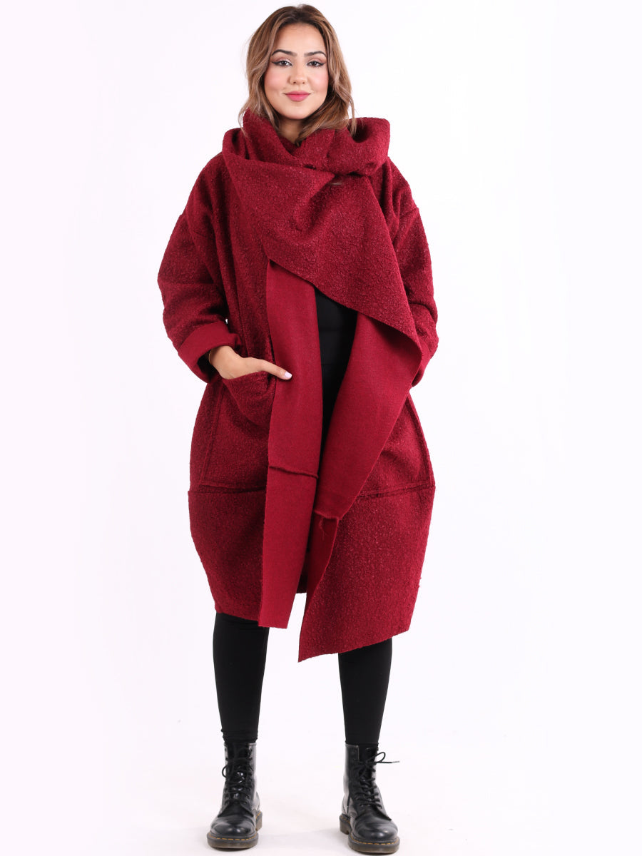 Ladies Cowl Neck Woolen Oversized Coat