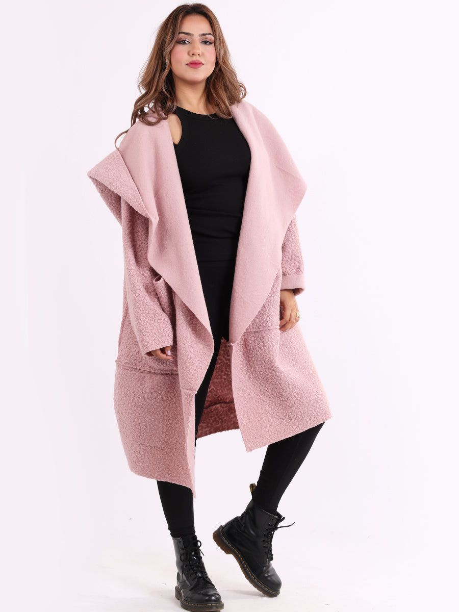 Ladies Cowl Neck Woolen Oversized Coat