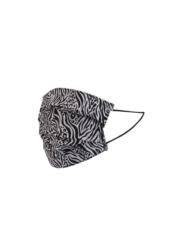 Italian Made Zebra Print Washable Cotton Face Mask (PACK OF 5)