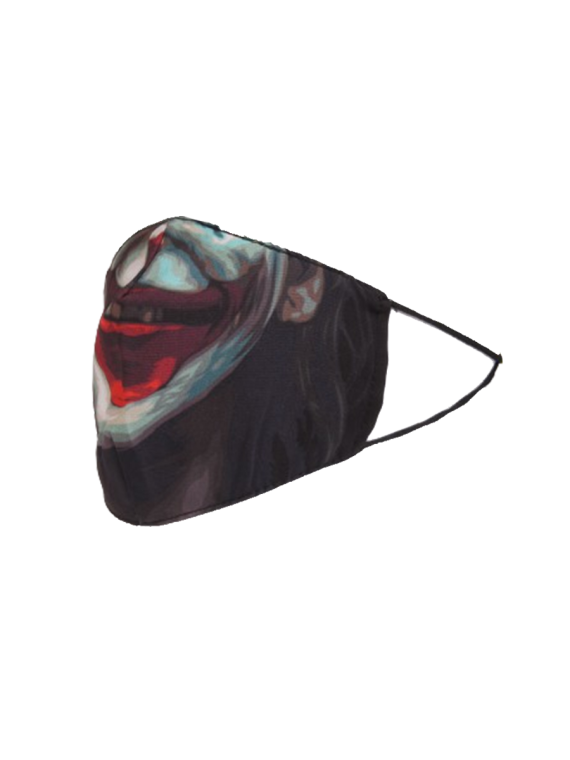 Cotton Washable Scary Ghost Print Face Mask (PACK OF 5)