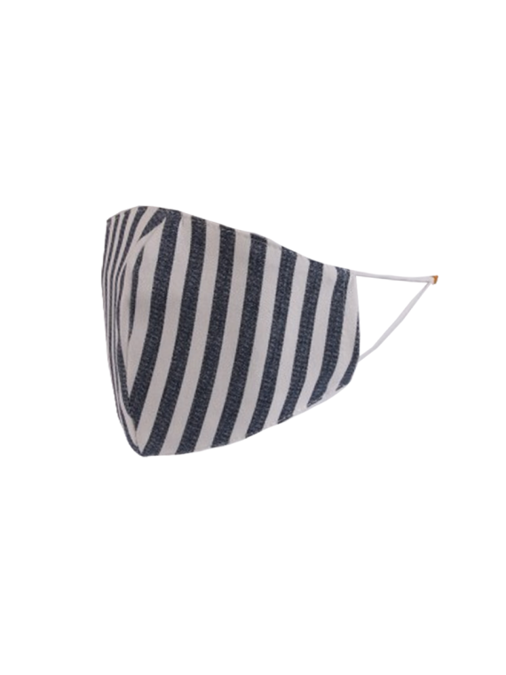Cotton Stripe Print 2 Layered Face Mask (PACK OF 5)
