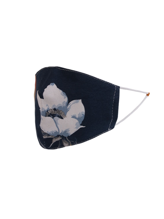 Cotton Denim Tulip Print Face Mask (PACK OF 5)