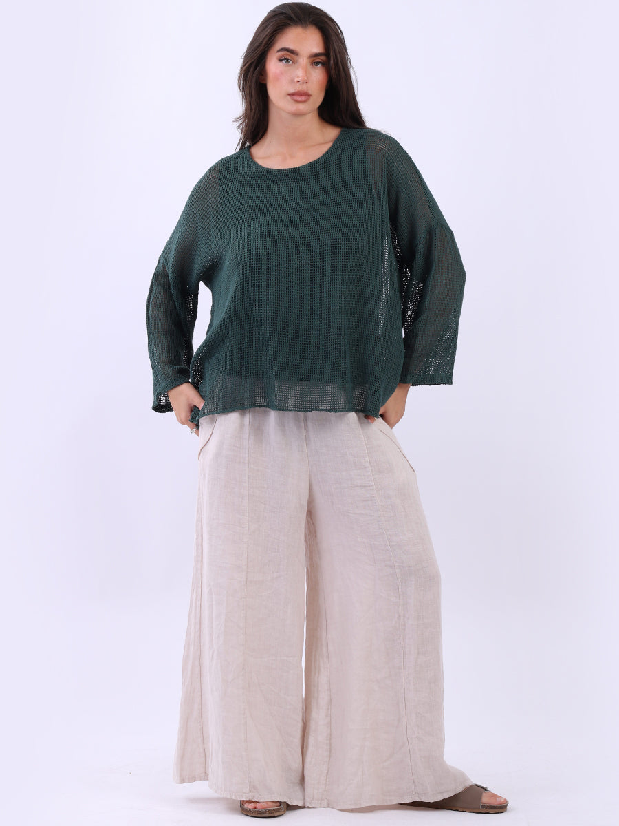 2 Layered Mesh Net Cotton Crop Top