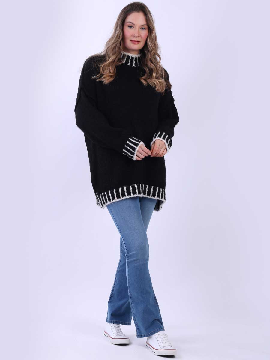 Whipstitch Knitted Wooly Jumper