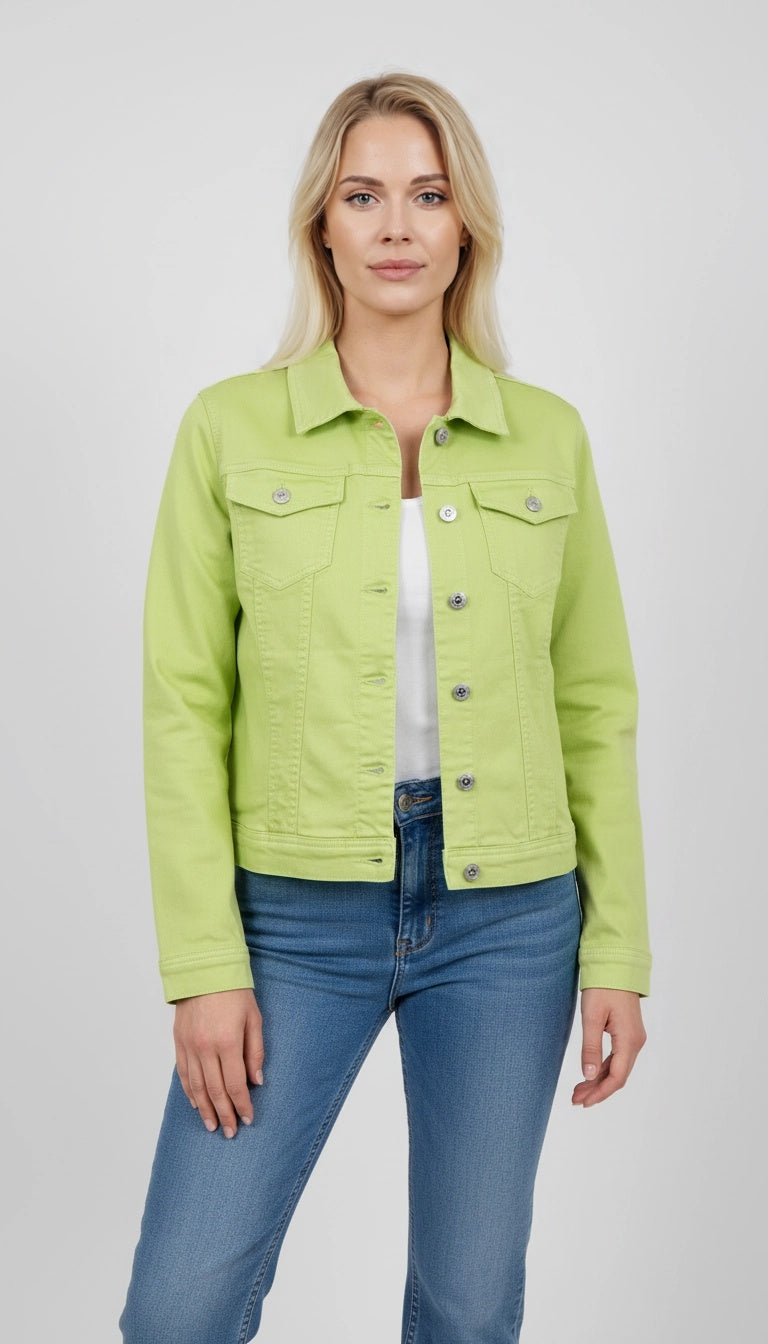 Women Button Down Denim Cotton Jacket