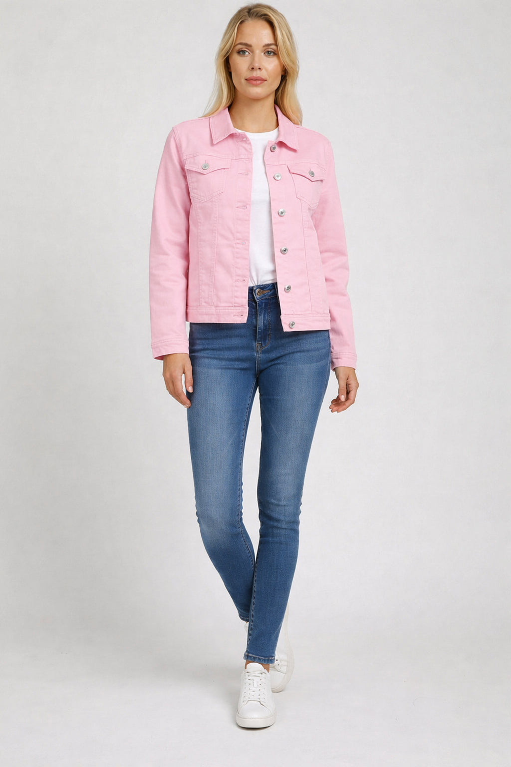 Women Button Down Denim Cotton Jacket