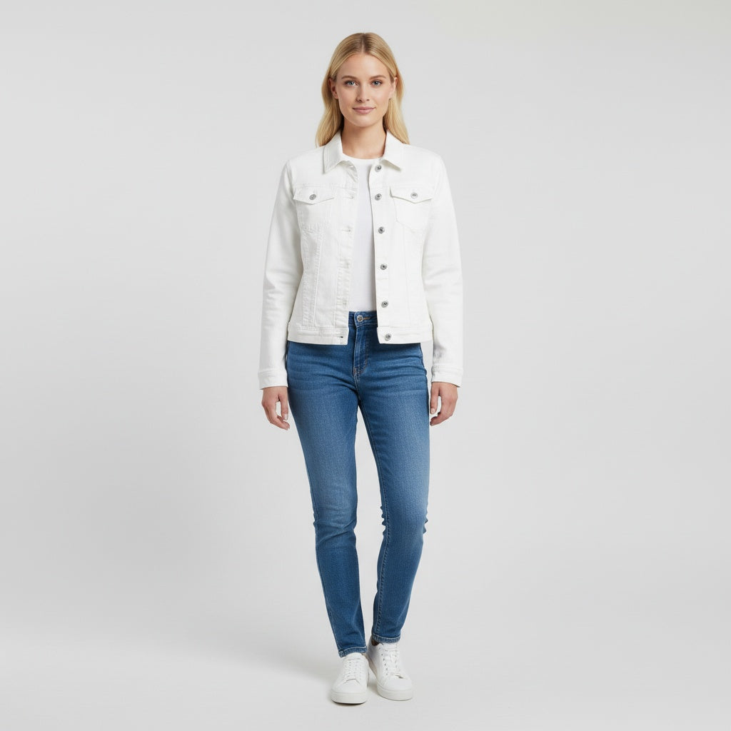 Women Button Down Denim Cotton Jacket