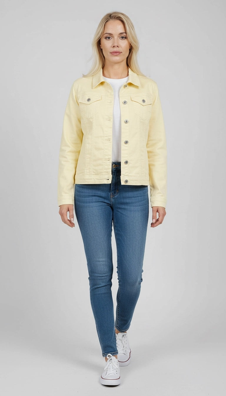 Women Button Down Denim Cotton Jacket