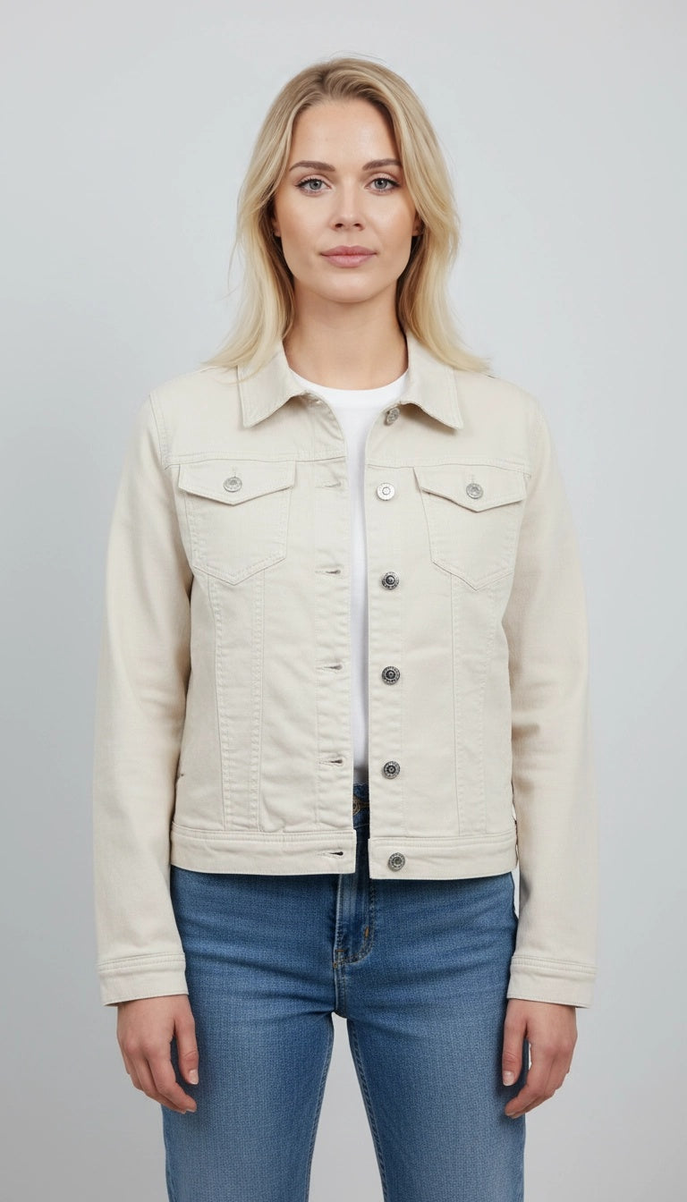 Women Button Down Denim Cotton Jacket