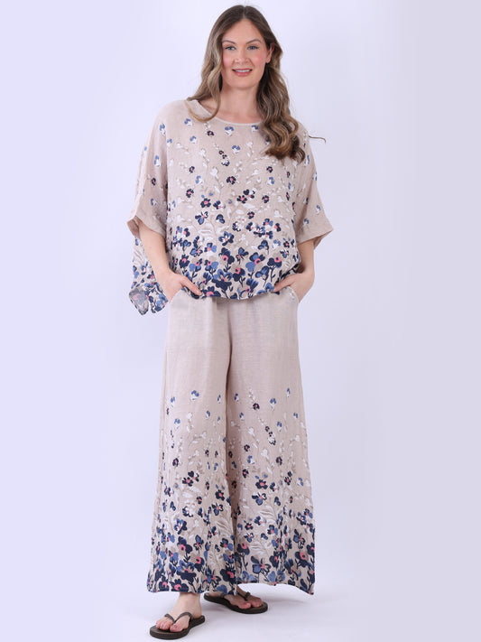 Linen Crop Top Beige