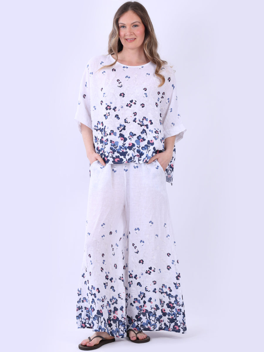 Linen Crop Top White