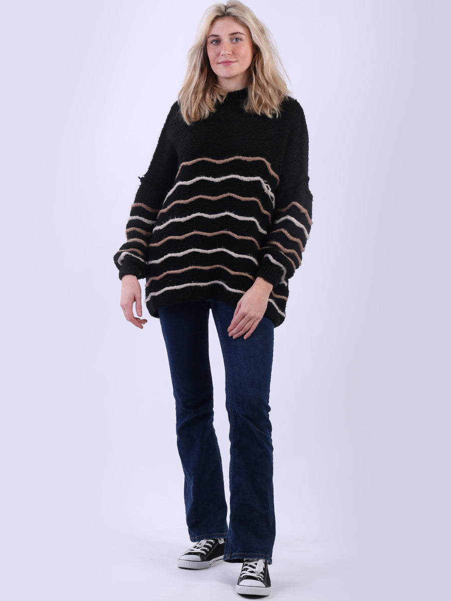Multi Stripes Knitted Wooly Jumper