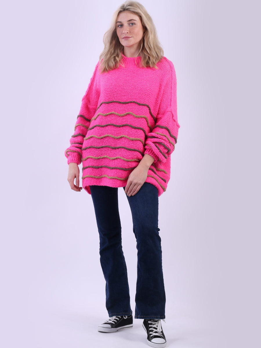 Multi Stripes Knitted Wooly Jumper