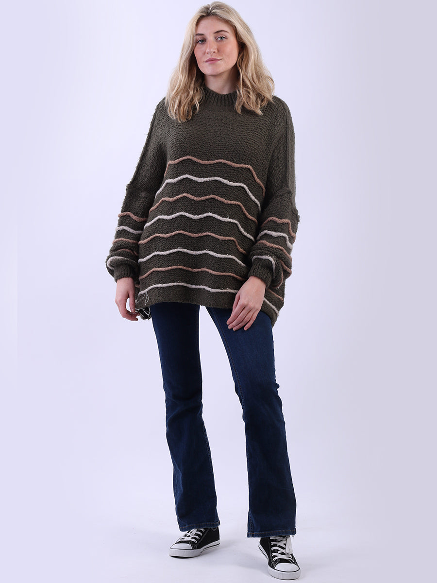 Multi Stripes Knitted Wooly Jumper