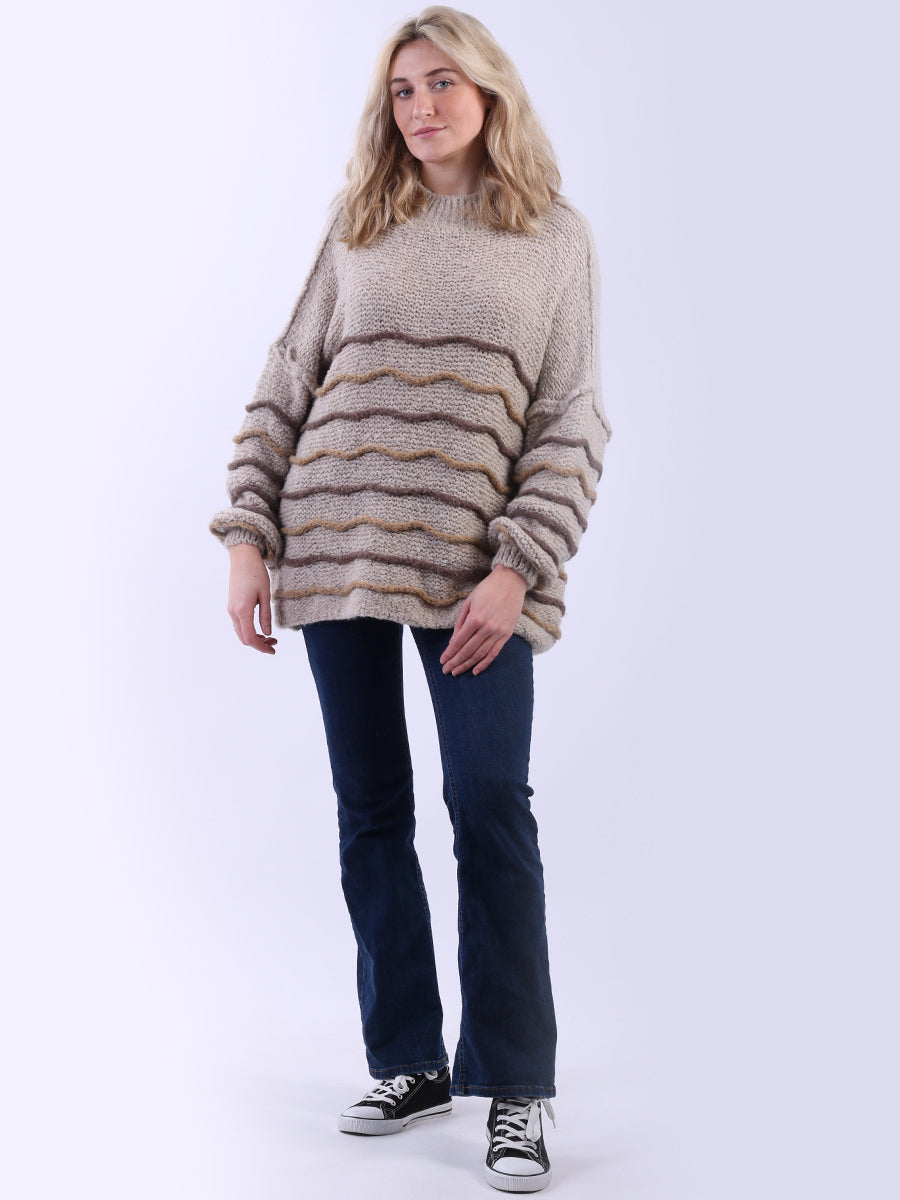 Multi Stripes Knitted Wooly Jumper