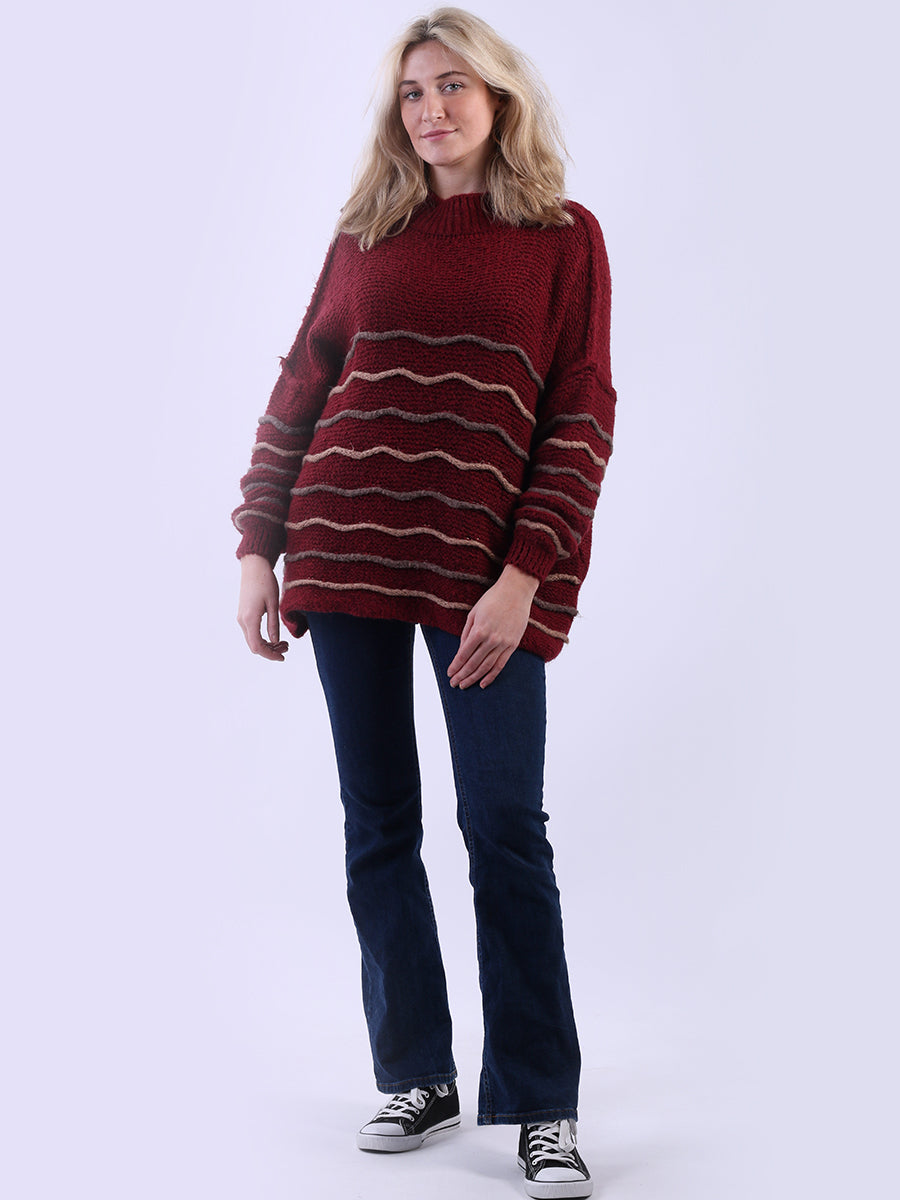 Multi Stripes Knitted Wooly Jumper