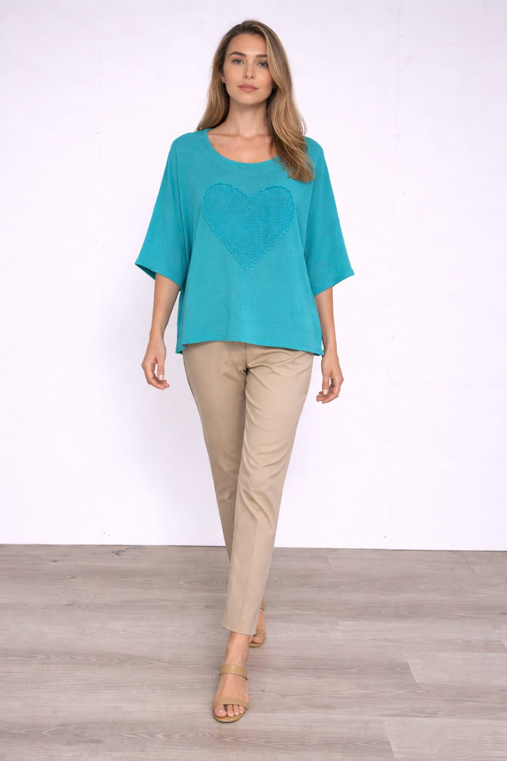 Cotton Crop Top Aqua