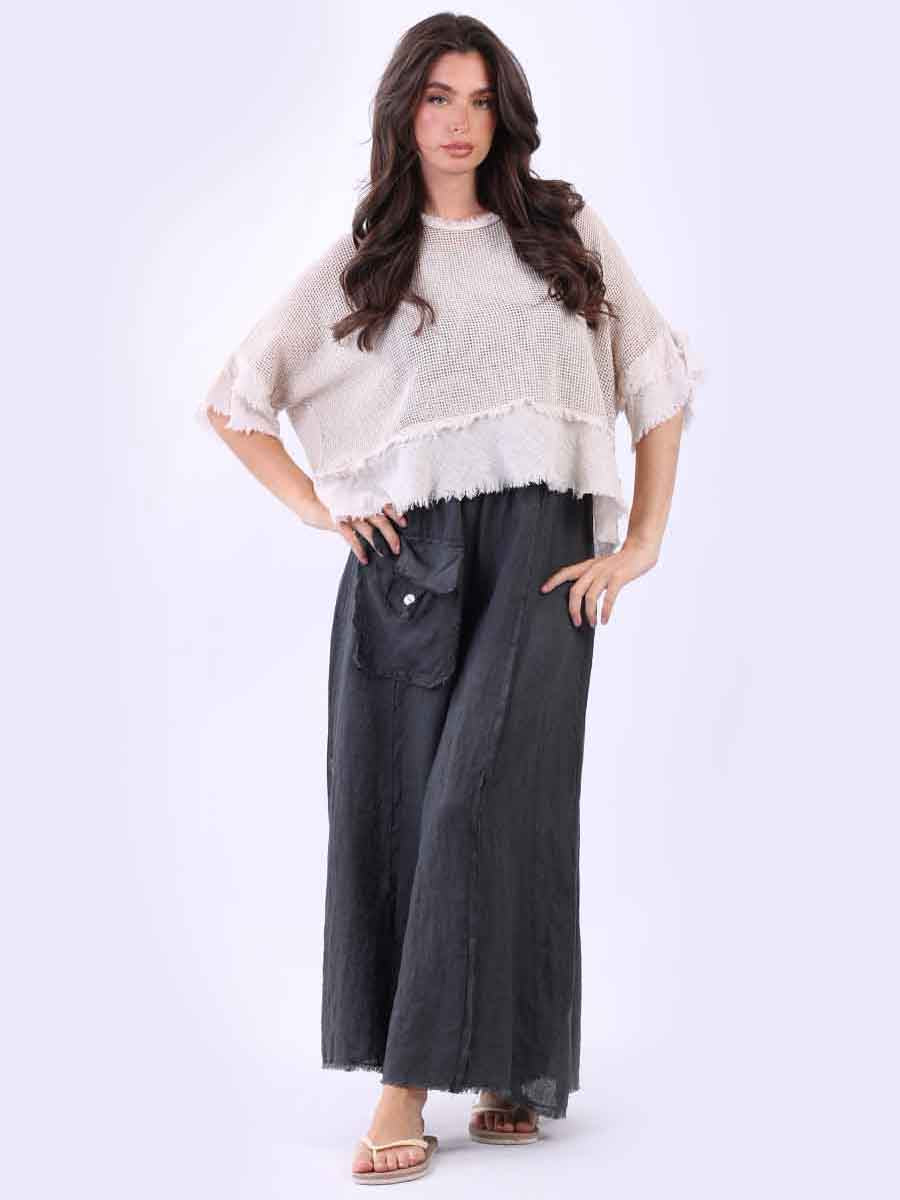 Mesh Net Top Beige