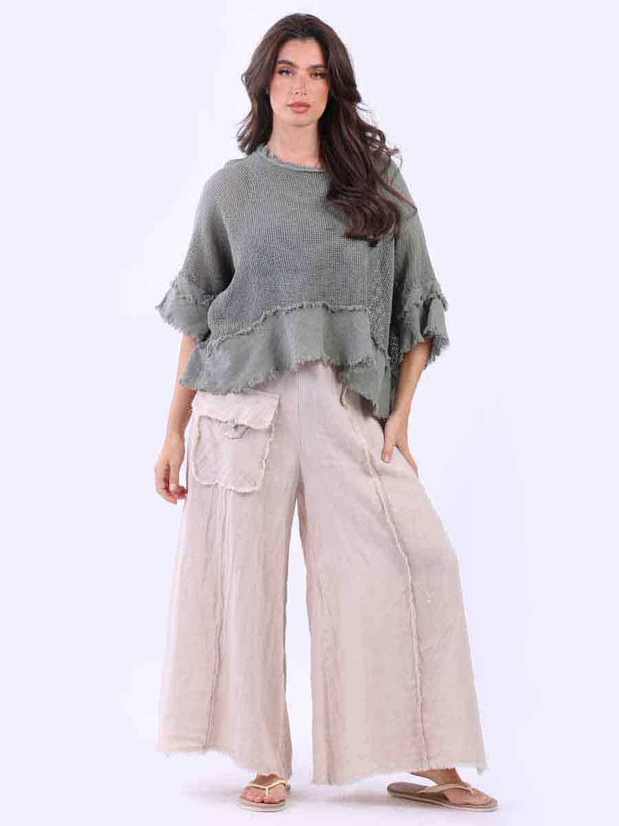 Mesh Net Top Khaki