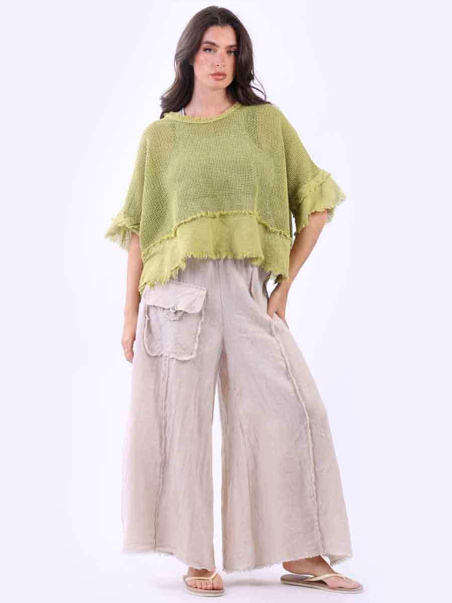 Mesh Net Top Olive