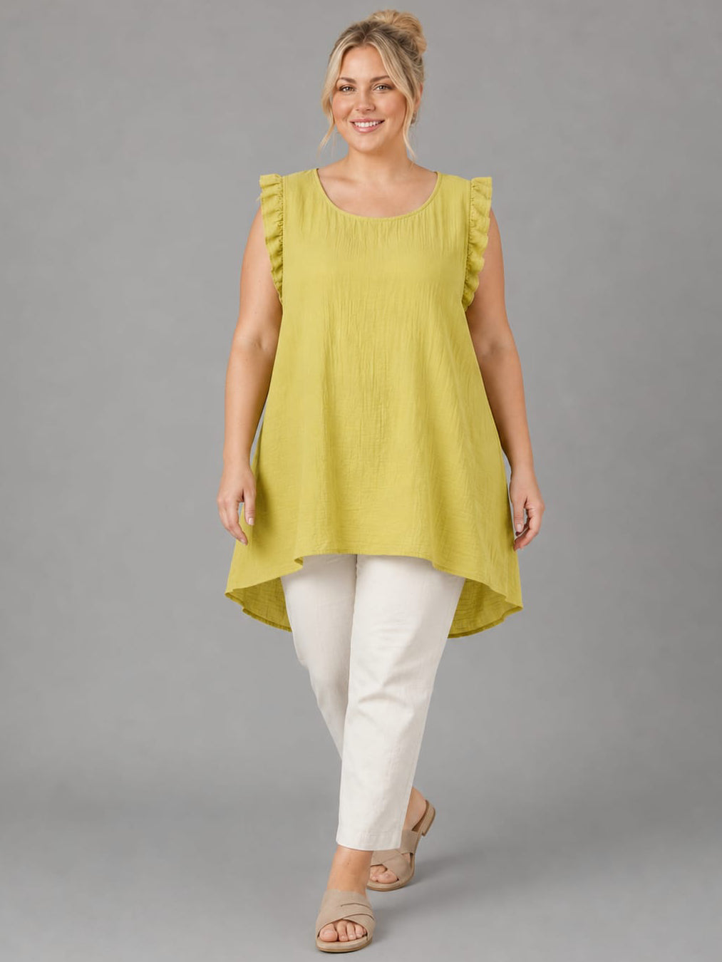 Plus Size Sleeveless Top Lemon
