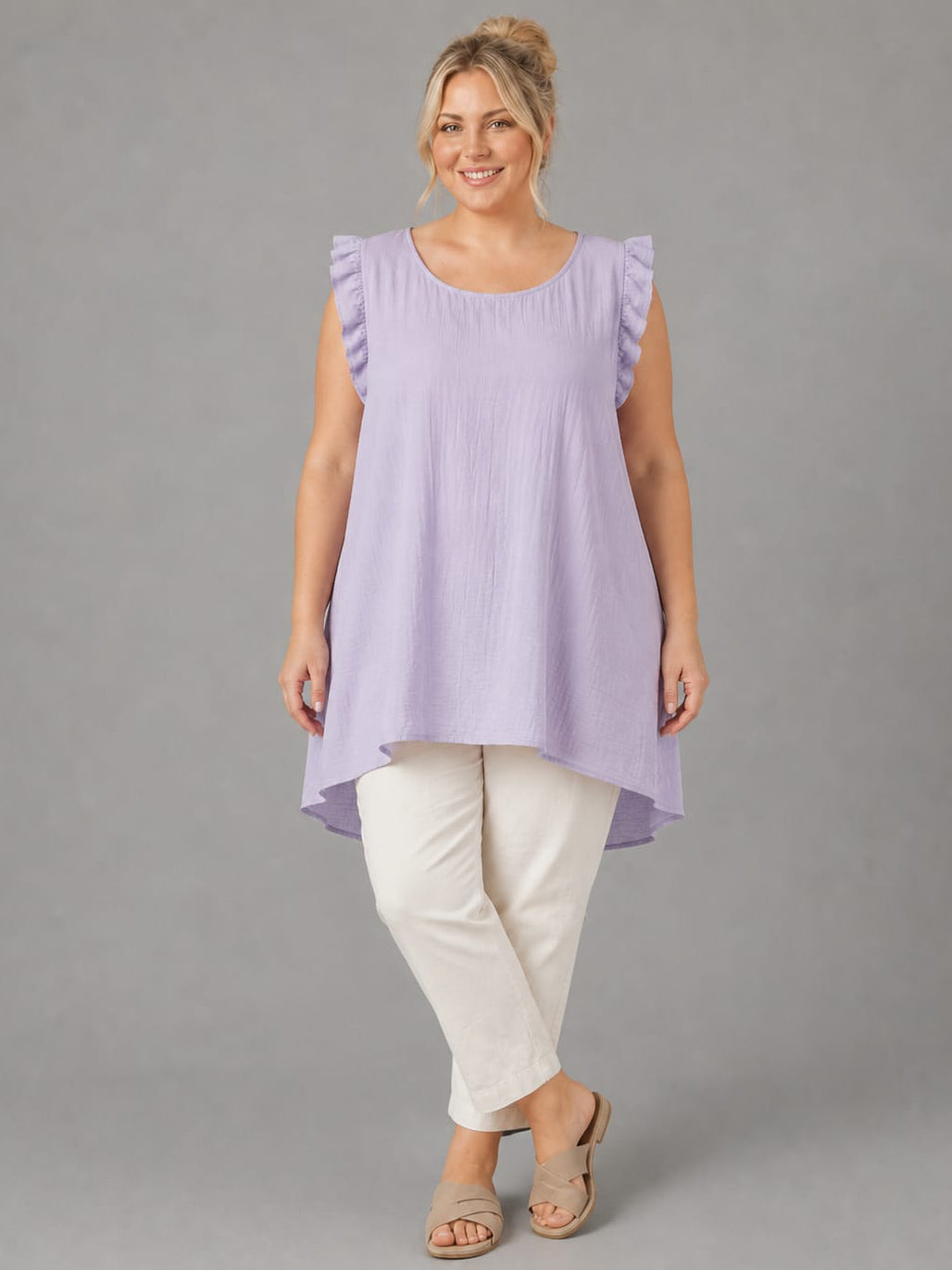 Plus Size Sleeveless Top Lilac