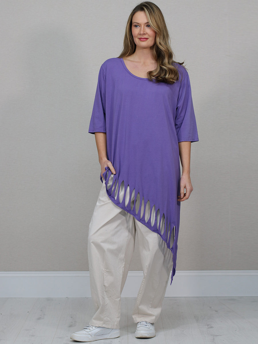 Plus Size Cotton Top Lilac