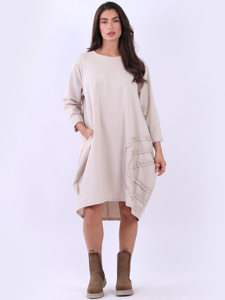 Women Plus Size Lagenlook Cotton Dress