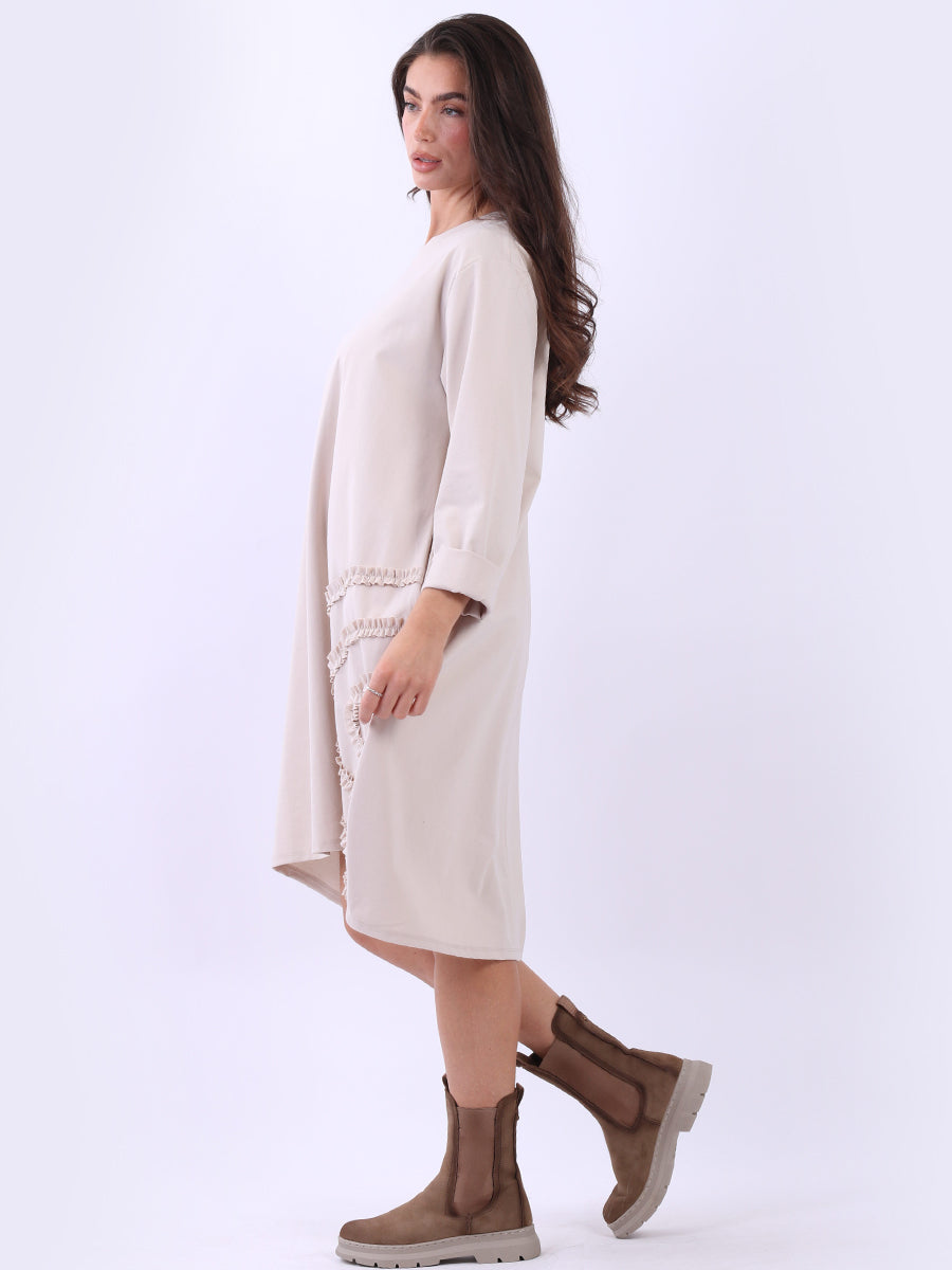 Women Plus Size Lagenlook Cotton Dress