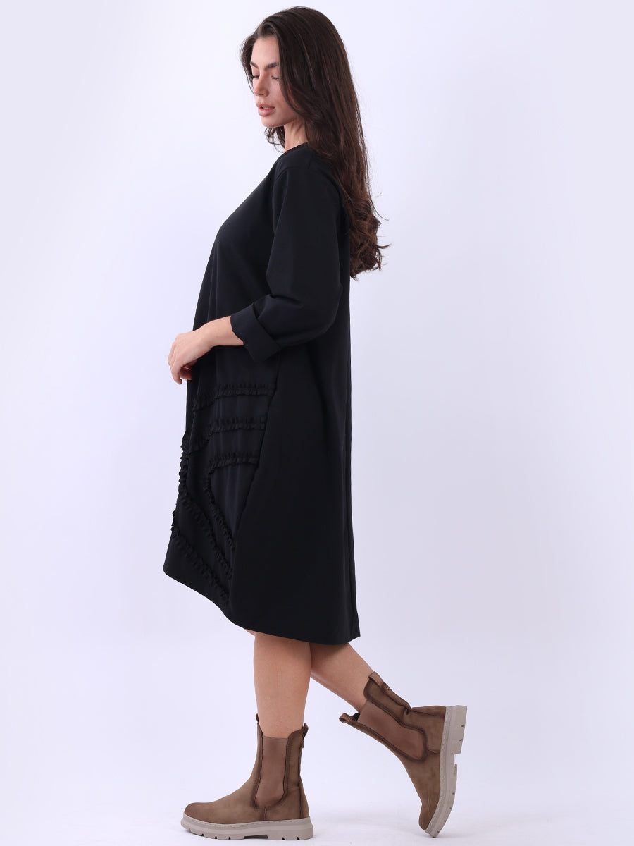 Women Plus Size Lagenlook Cotton Dress