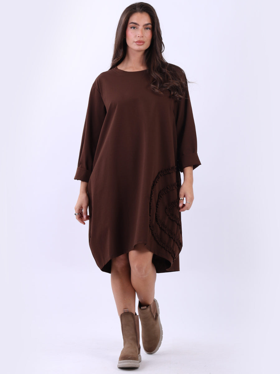 Women Plus Size Lagenlook Cotton Dress