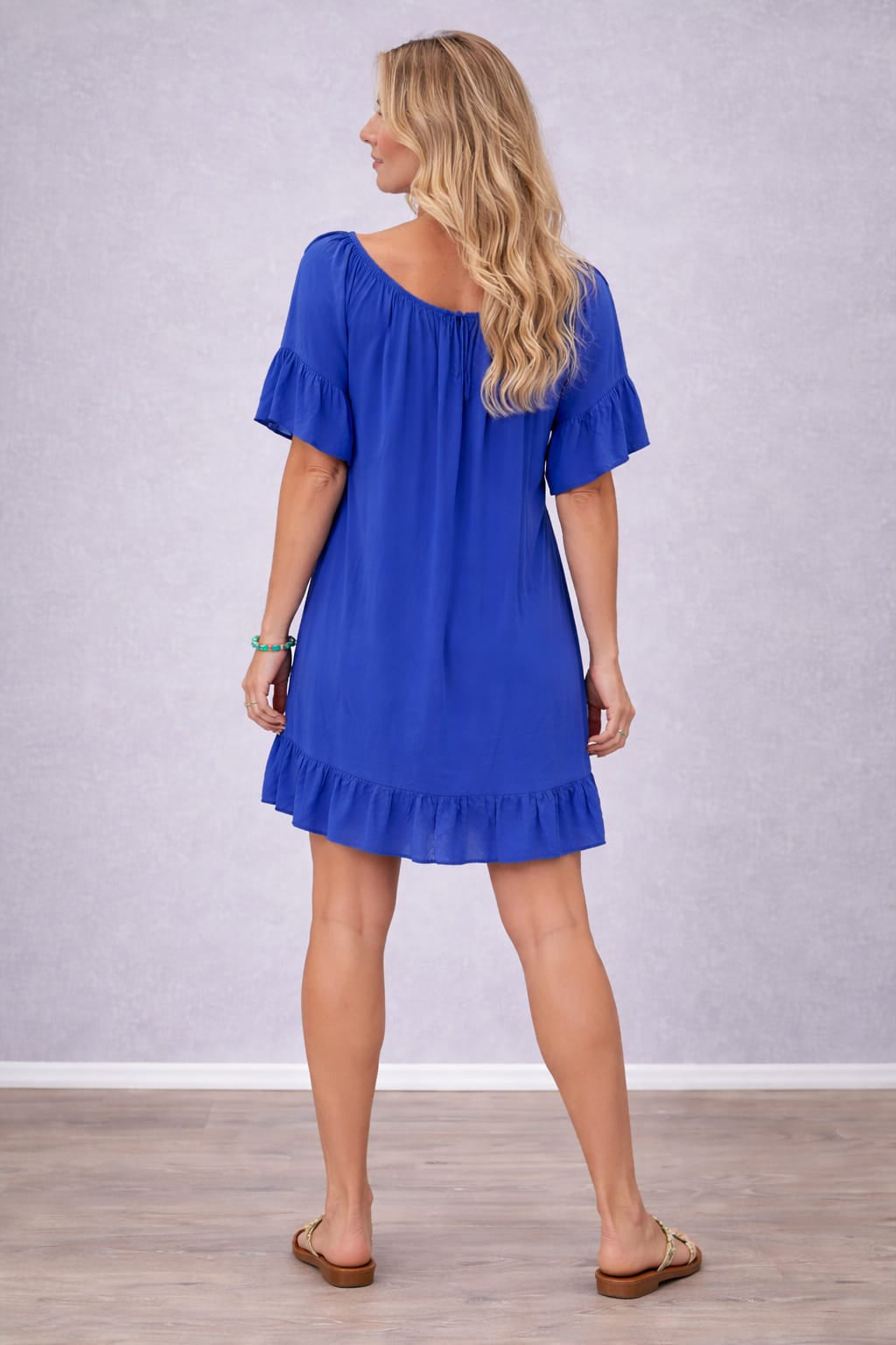 Italian Plain Plus Size Front Tie Ladies Top