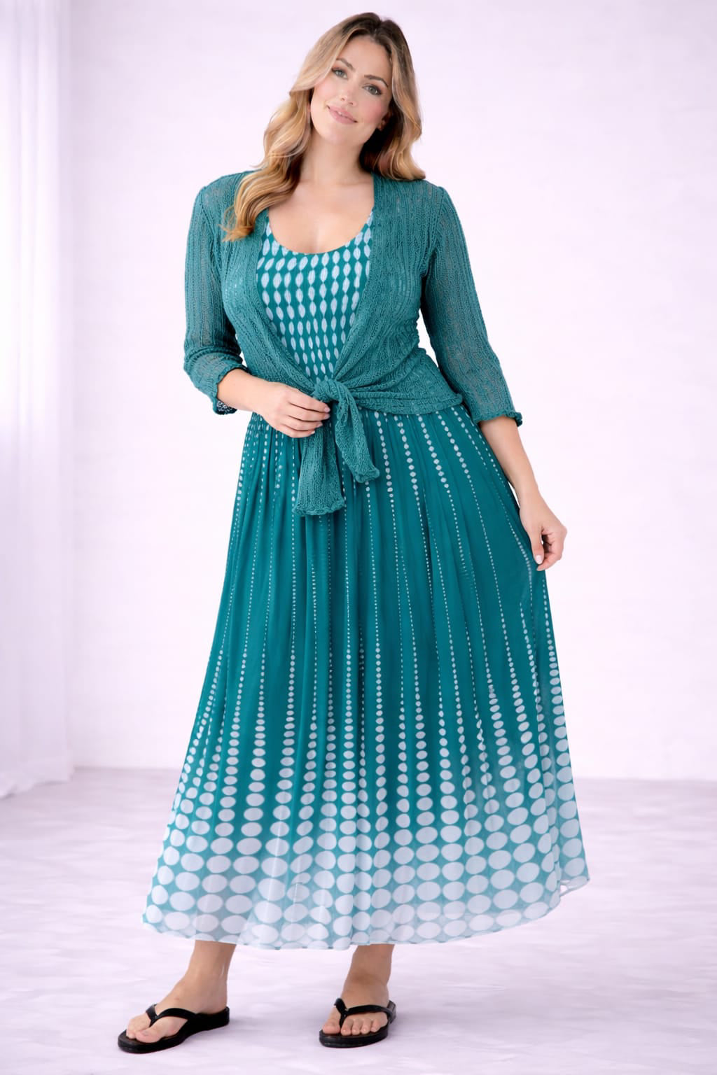 Mesh Net Shrug Aqua