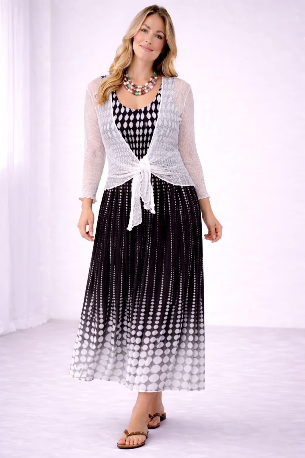 Mesh Net Shrug White