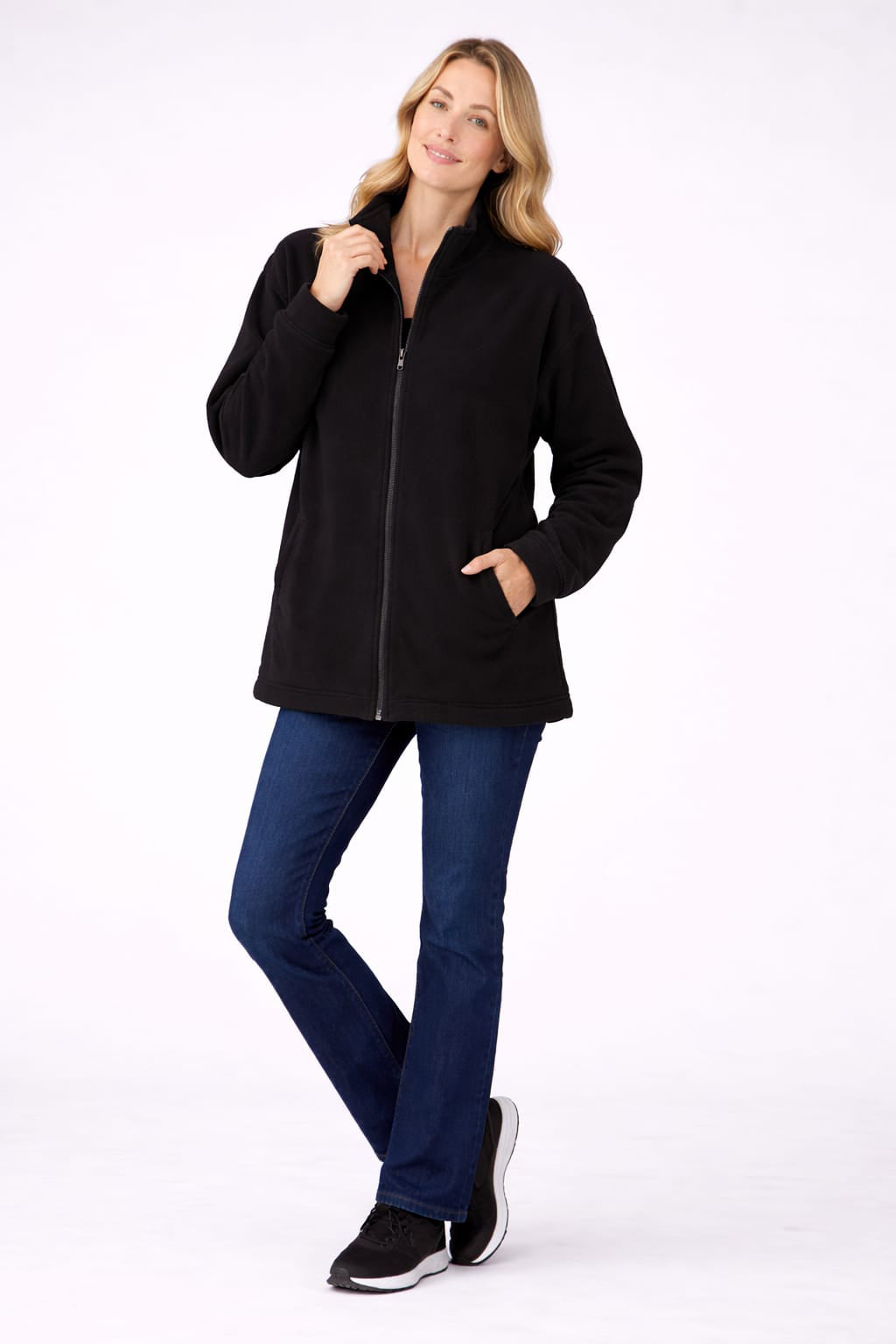 Oversized Fleece Jacket Black