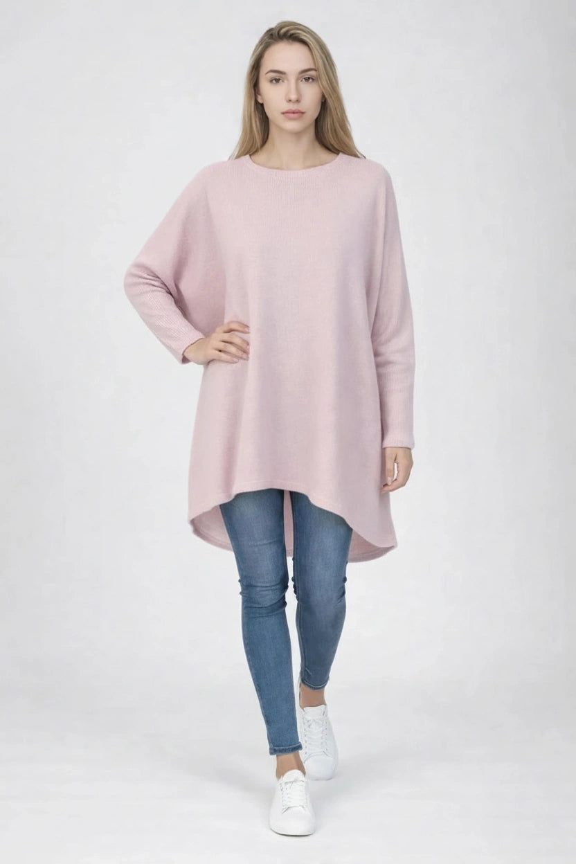 Batwing Tunic Top Pink