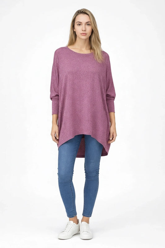 Batwing Tunic Top Wine