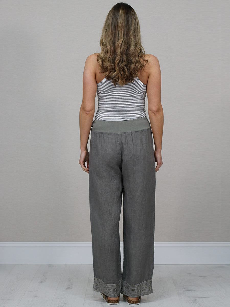Women Linen Trouser Mocha