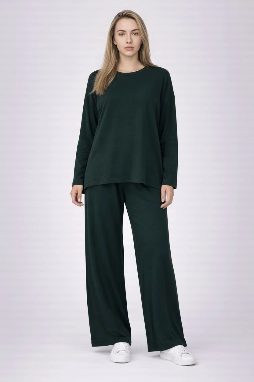 Plus Size Lounge Wear Bottle Green