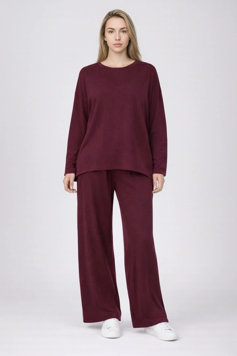 Plus Size Lounge Wear Wine