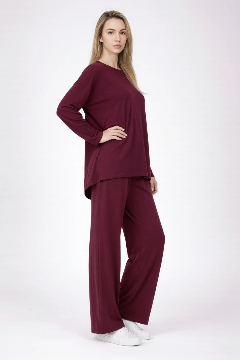 Women Solid  Lounge Wear CoOrd Set