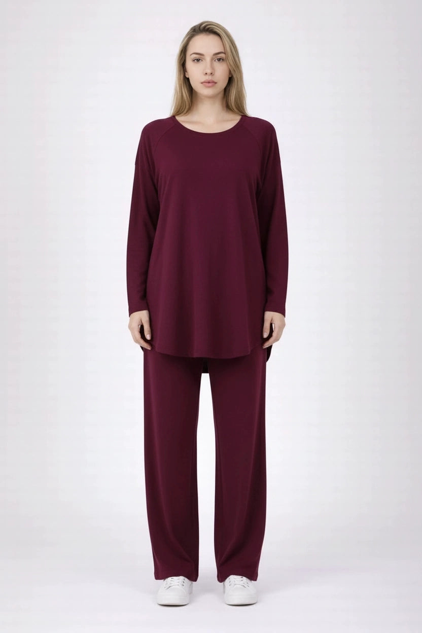 Women Solid  Lounge Wear CoOrd Set