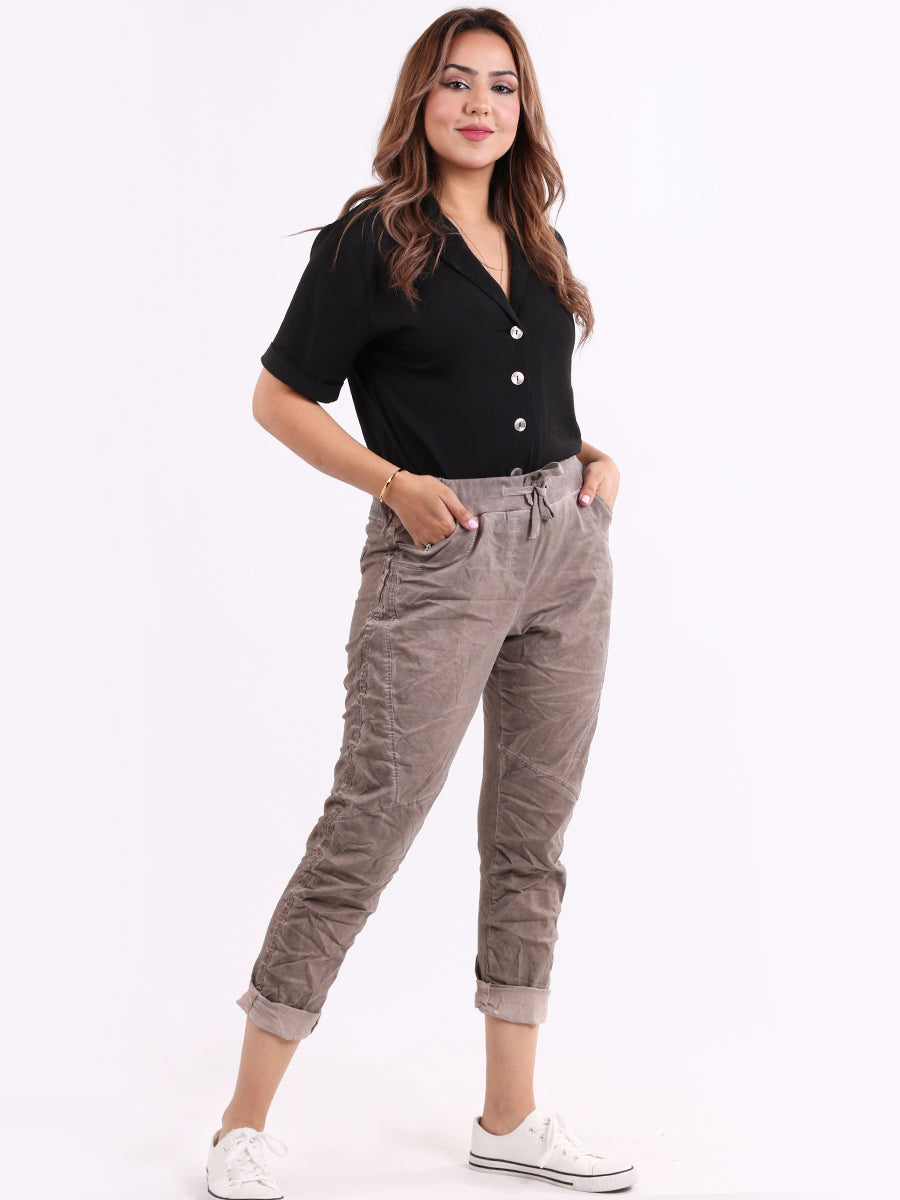 Ladies Cotton Cold Wash Dye Denim Joggers