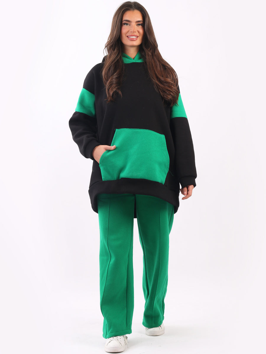 Color Block Pullover Hoodie Sweatshirt