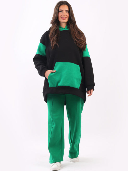 Color Block Pullover Hoodie Sweatshirt