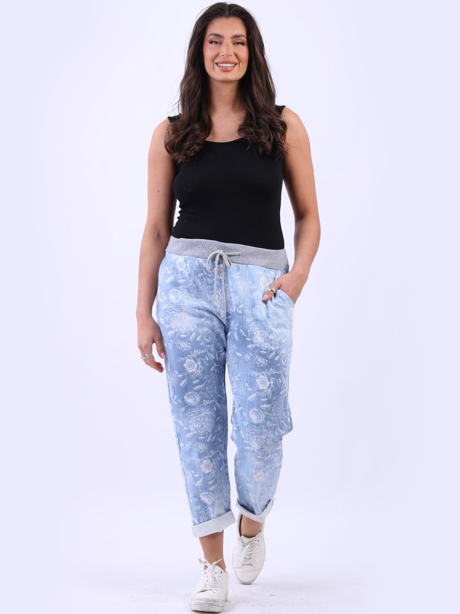 Universal Fit Women Floral Print Cotton Joggers