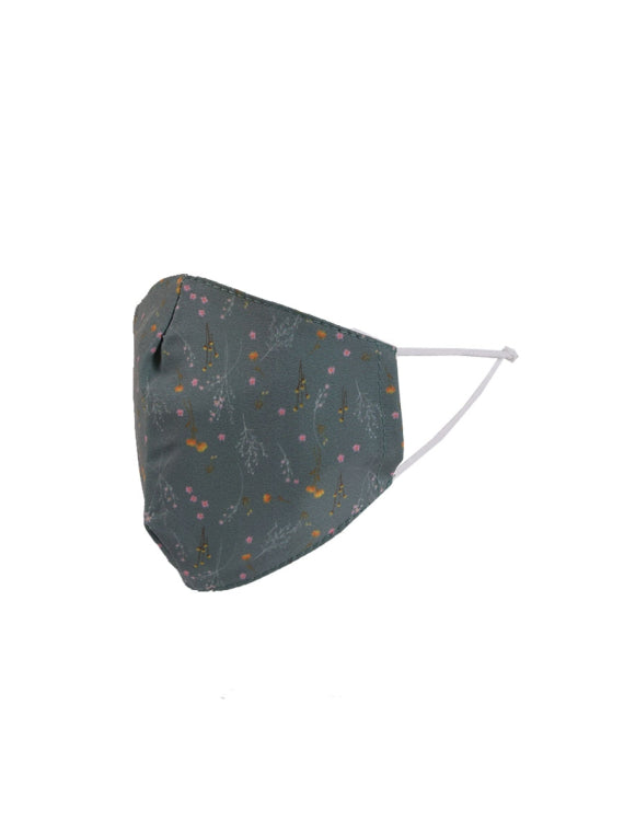Italian Made Floral Print 2 Layered Cotton Face Mask (PACK OF 5)
