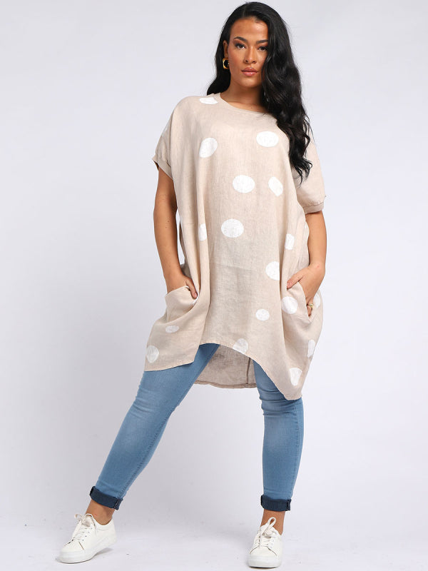 Polka Dot Oversized Midi Slouchy Dress