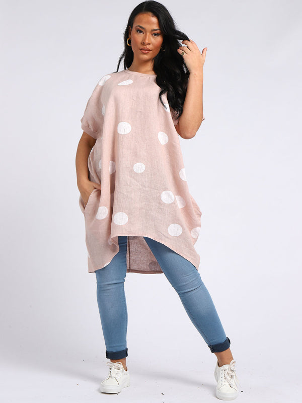 Polka Dot Oversized Midi Slouchy Dress